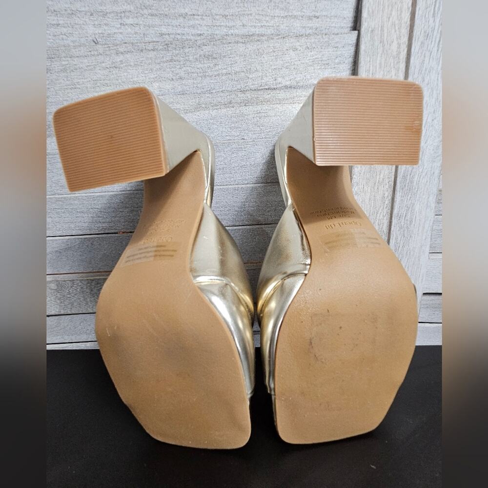 Open Edit Saydee Gold Mellatic Slip On Sandal Size 6 - Picture 8 of 9